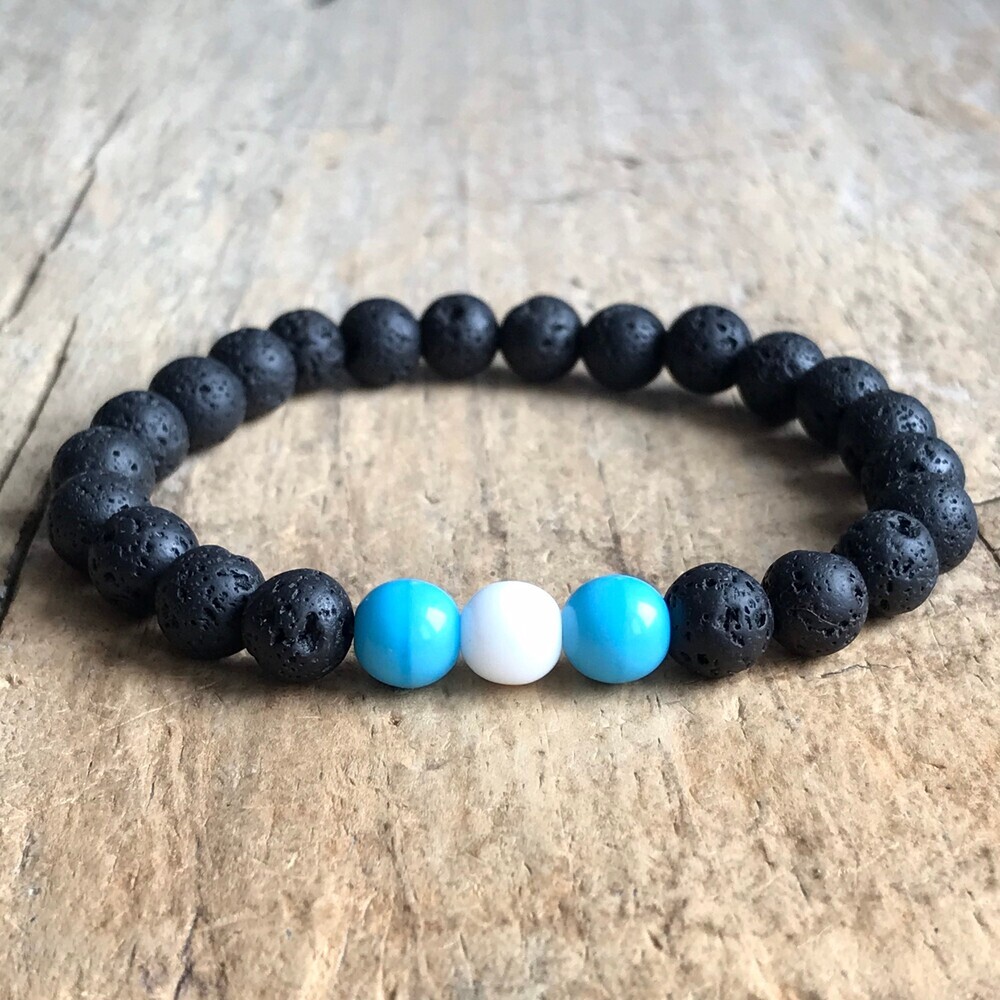 Argentina Country Flag Beaded Stretch Bracelets. FIFA World Cup. Unisex. Size 8